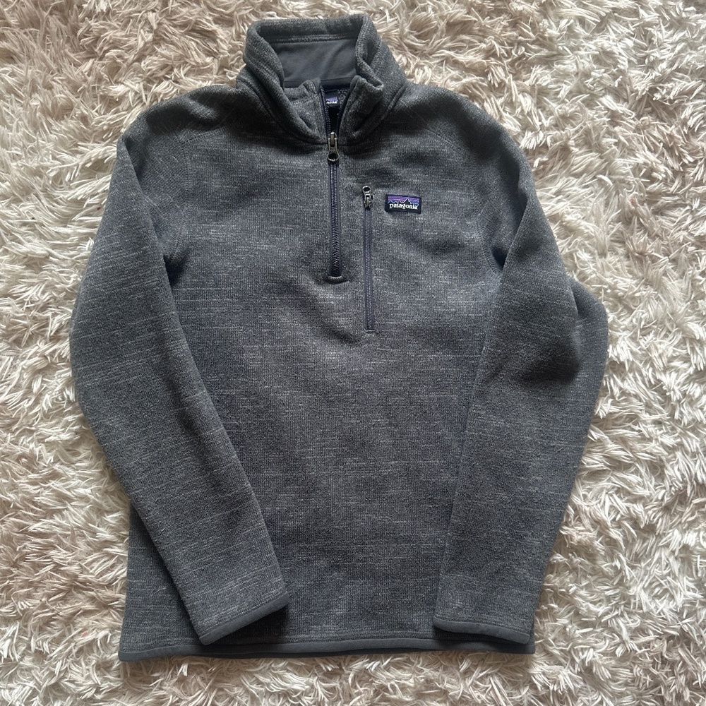 Boys Patagonia Better Sweater Size L 12 Grey